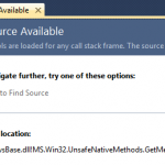 Visual Studio Extension: Hide “No Source Available” tab